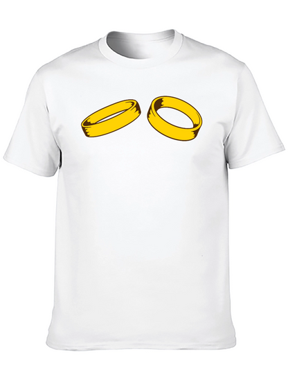 Golden Ring Graphic Black T-Shirt