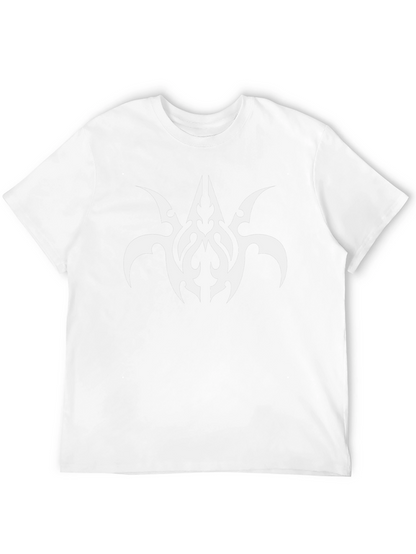 Black T-Shirt with Abstract White Graphic
