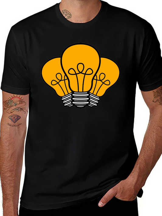 Idea Bulb Graphic T-Shirt - Black Cotton Tee