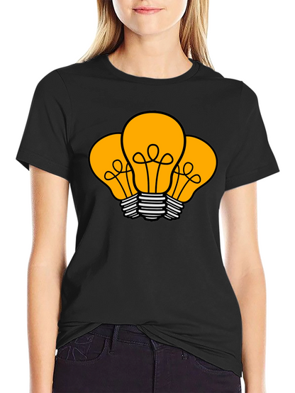 Idea Bulb Graphic T-Shirt - Black Cotton Tee