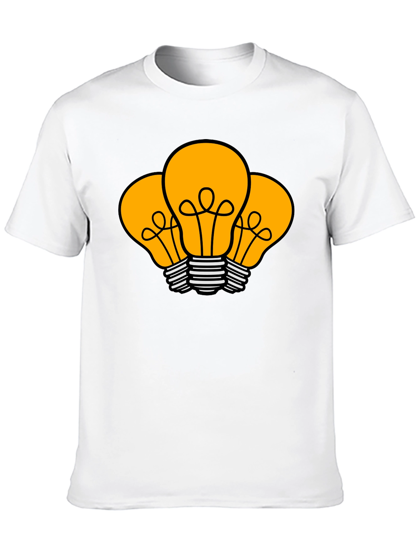 Idea Bulb Graphic T-Shirt - Black Cotton Tee