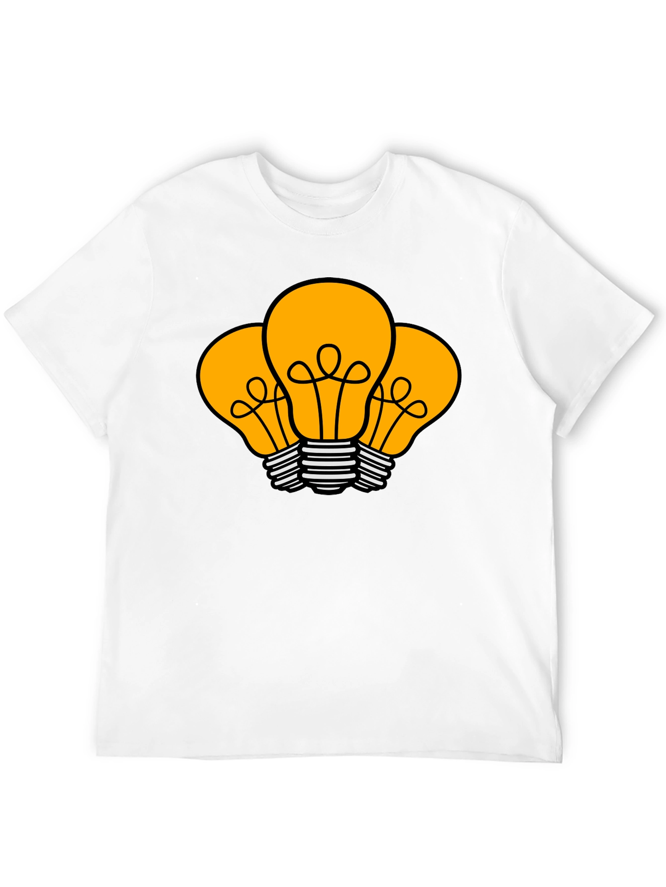 Idea Bulb Graphic T-Shirt - Black Cotton Tee
