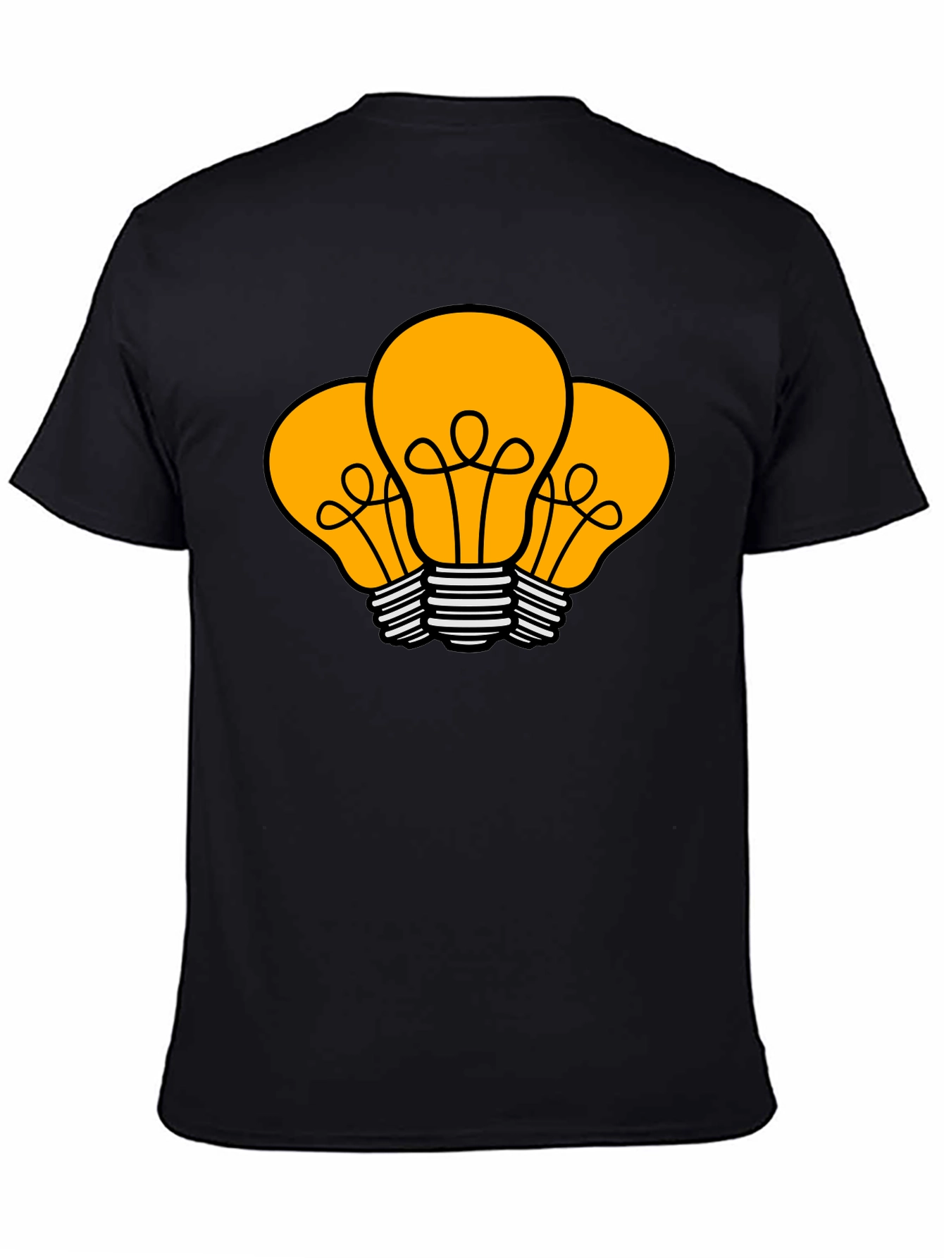 Idea Bulb Graphic T-Shirt - Black Cotton Tee