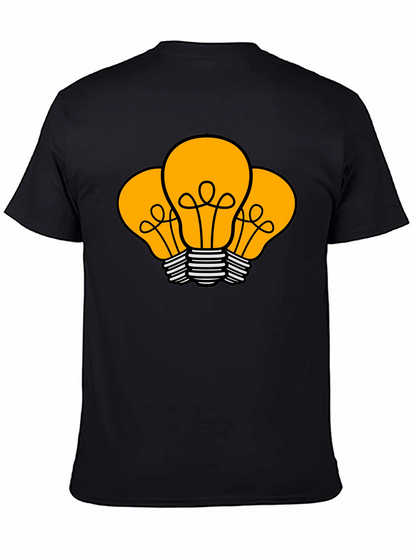 Idea Bulb Graphic T-Shirt - Black Cotton Tee