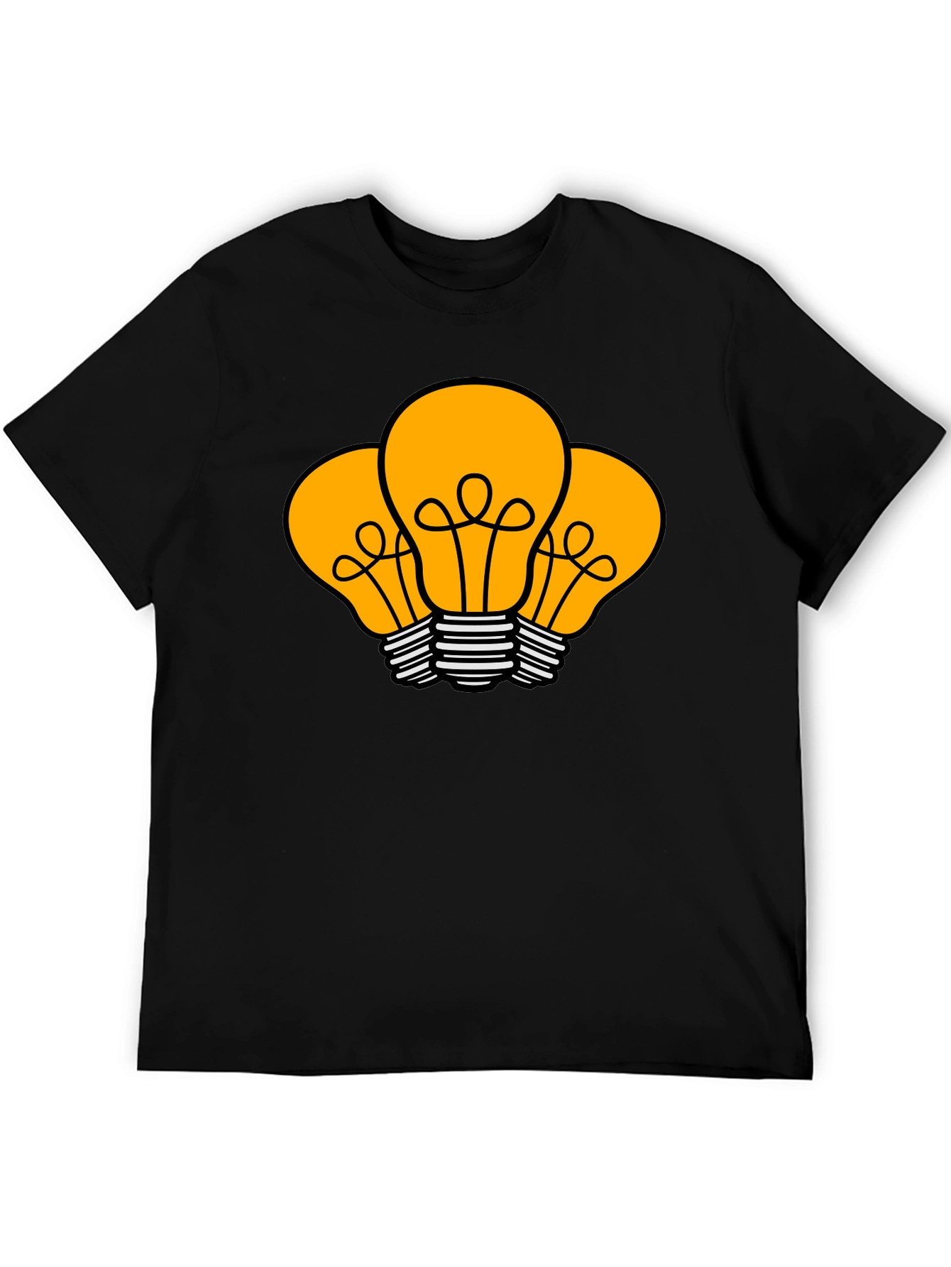 Idea Bulb Graphic T-Shirt - Black Cotton Tee