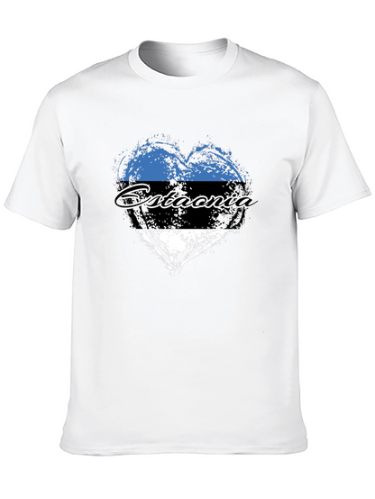 Estonia Flag Heart T-Shirt