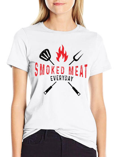 Smoked Meat Everyday Black Graphic Tee