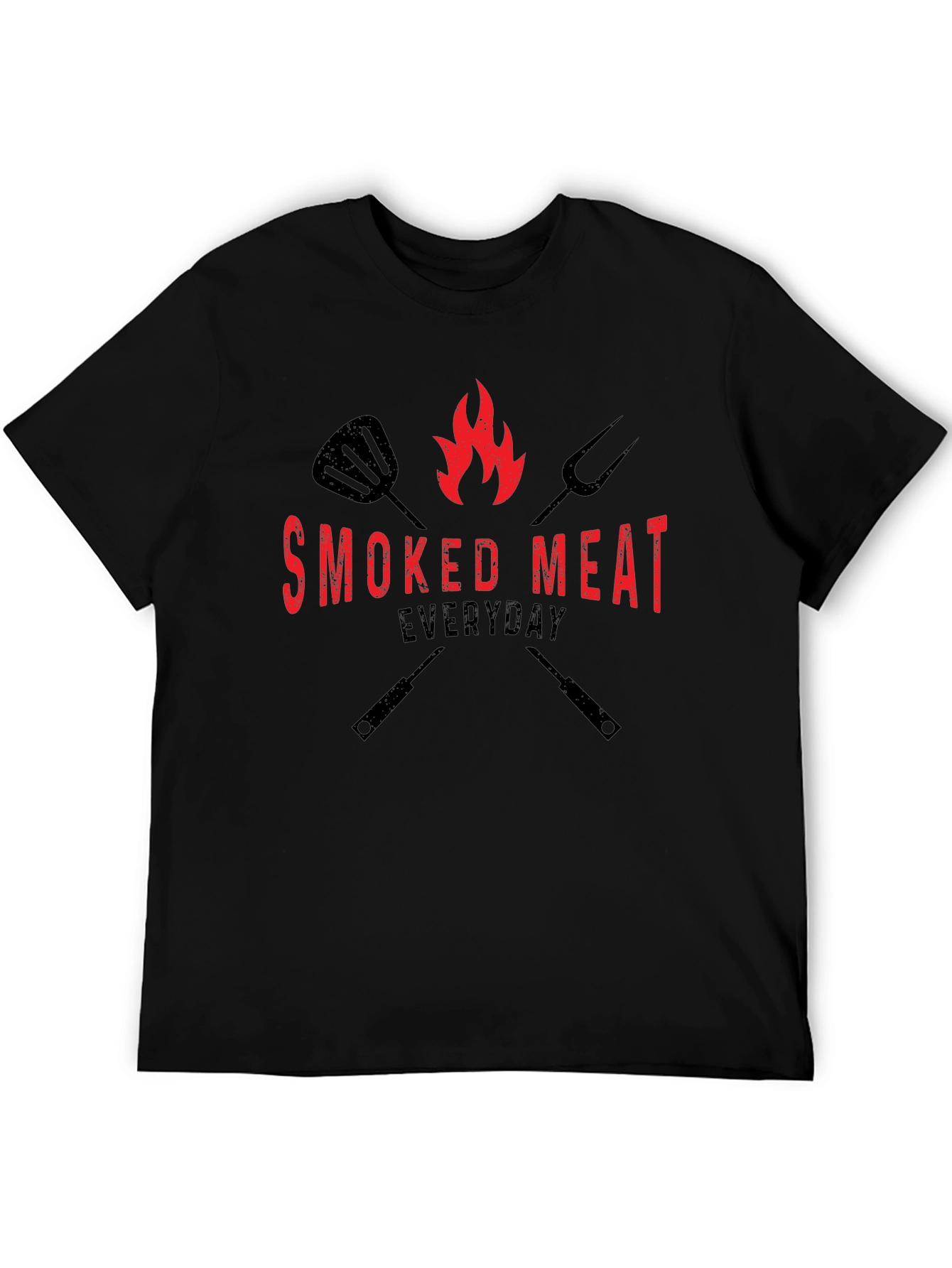 Smoked Meat Everyday Black Graphic Tee