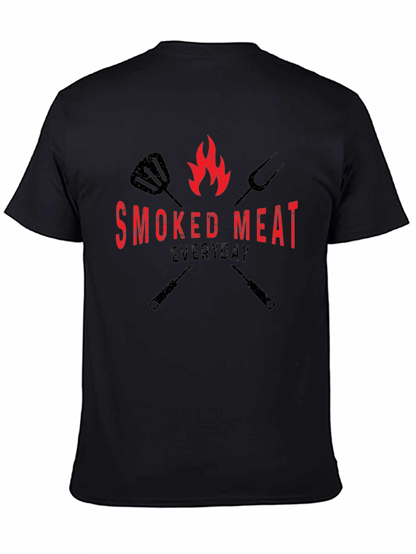 Smoked Meat Everyday Black Graphic Tee