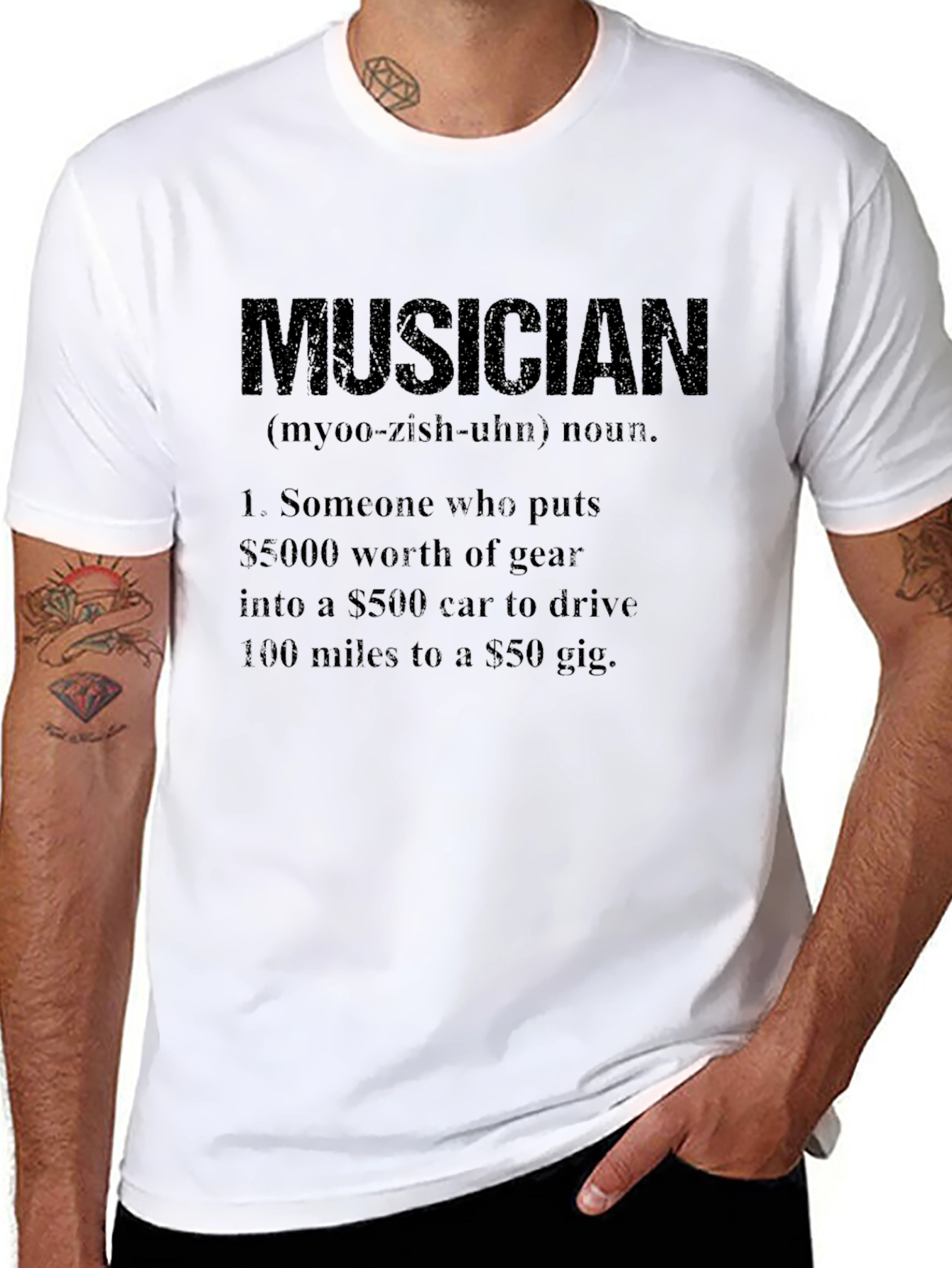 Musician Definition T-Shirt - Gear & Gig Humor