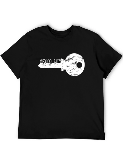 Mexico City Key Graphic Black T-Shirt