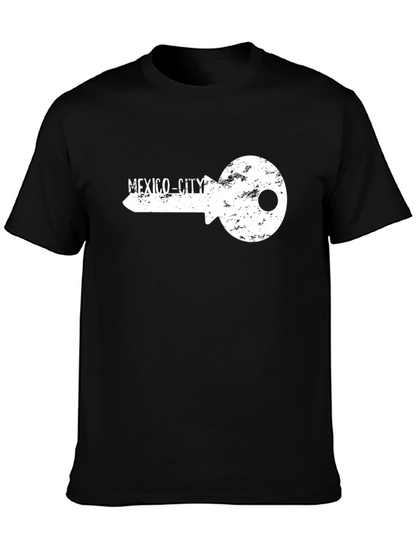 Mexico City Key Graphic Black T-Shirt