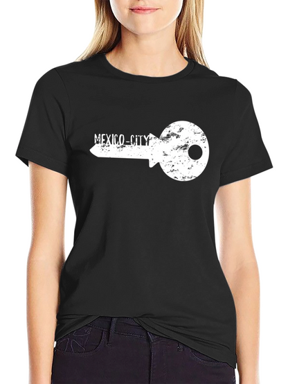 Mexico City Key Graphic Black T-Shirt