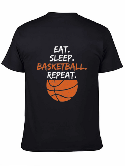 Eat Sleep Basketball Repeat Black T-Shirt
