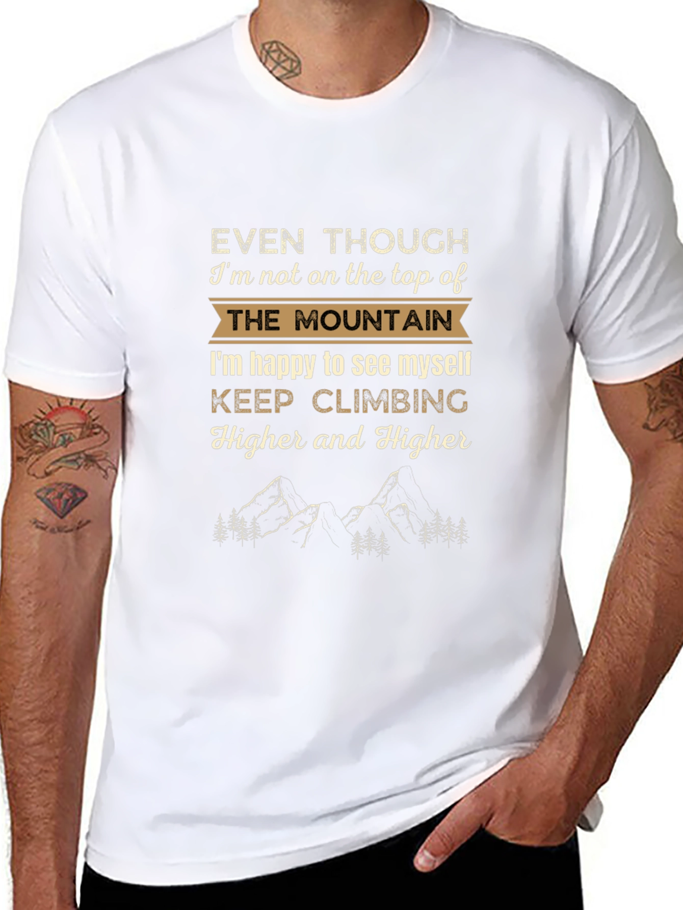 Mountain Climbing T-Shirt - Keep Climbing Higher