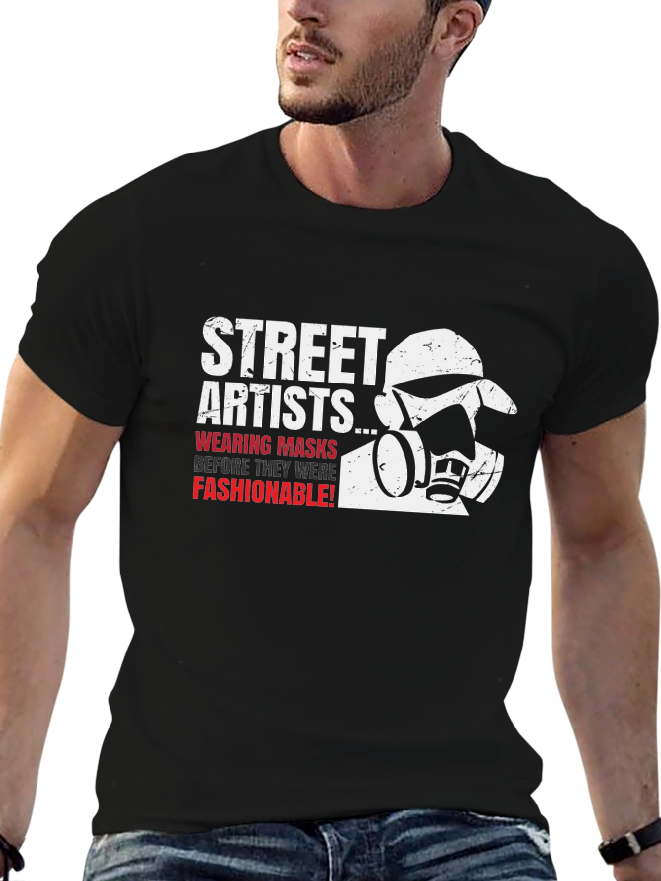 Street Artists Mask T-Shirt - Graffiti Style