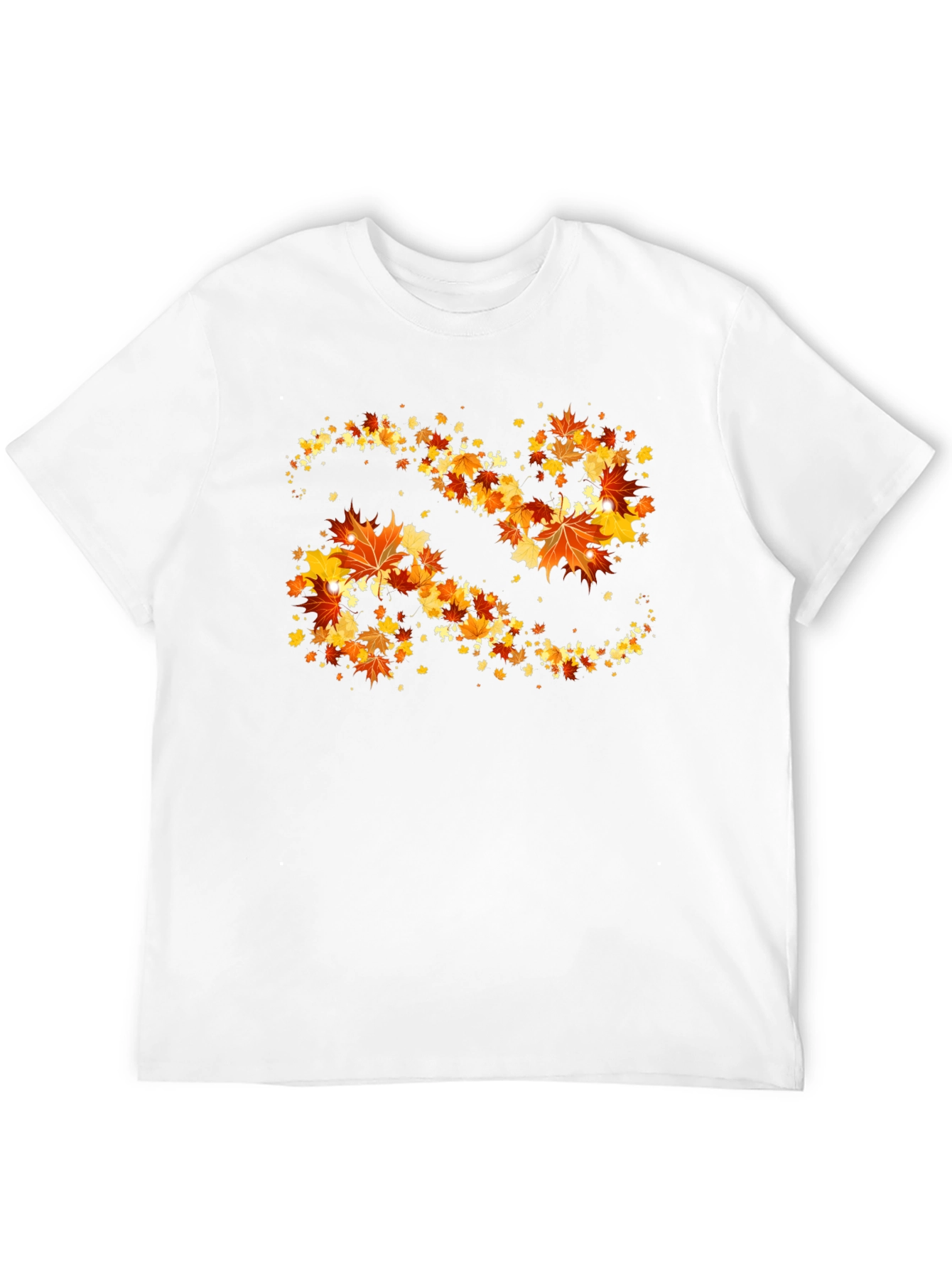 Autumn Leaves Swirl Graphic T-Shirt