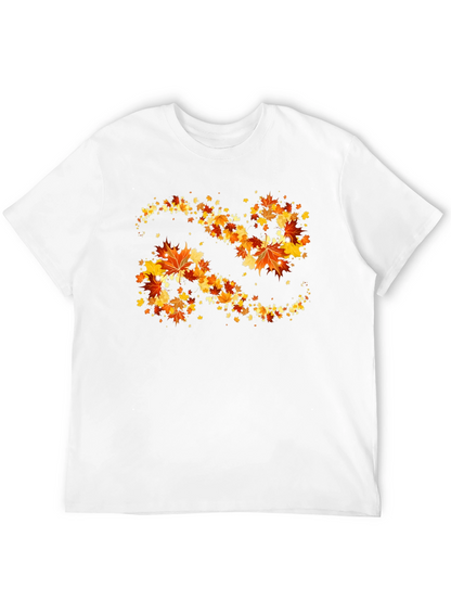 Autumn Leaves Swirl Graphic T-Shirt