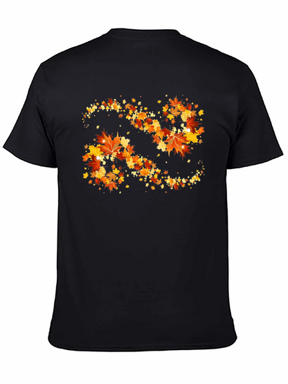 Autumn Leaves Swirl Graphic T-Shirt