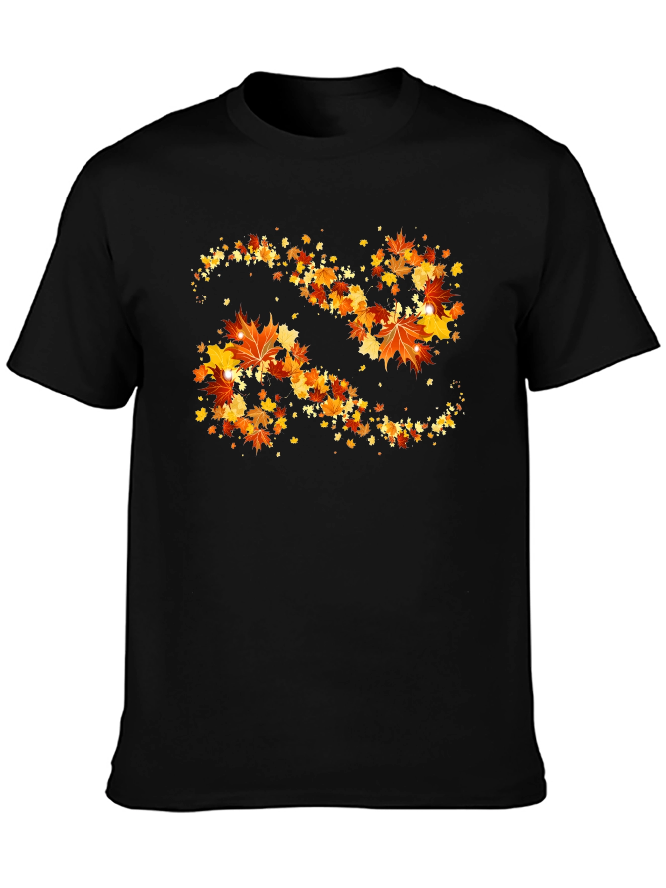 Autumn Leaves Swirl Graphic T-Shirt