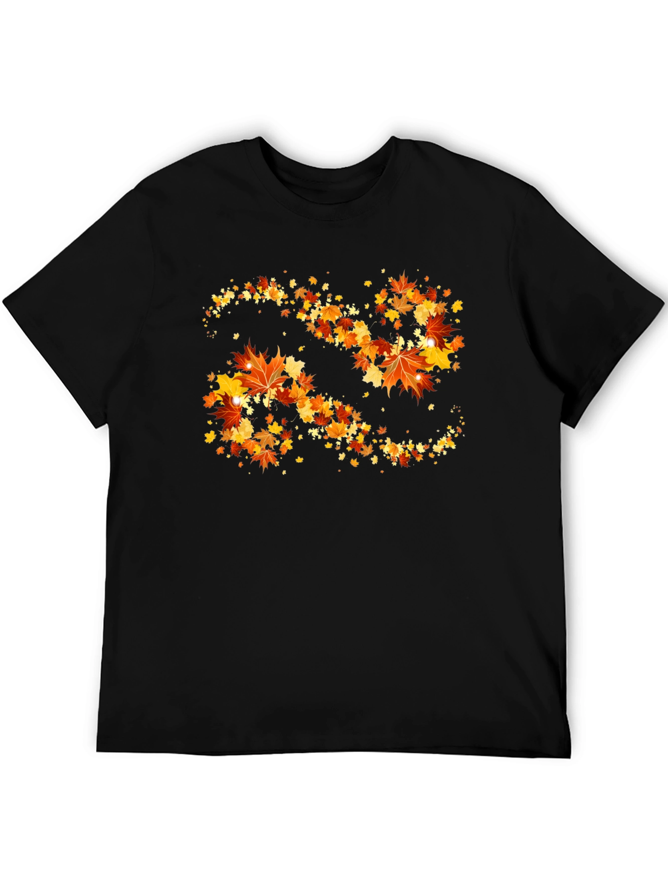Autumn Leaves Swirl Graphic T-Shirt
