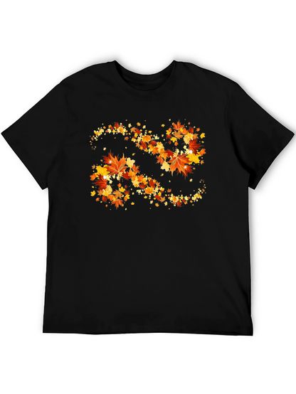 Autumn Leaves Swirl Graphic T-Shirt