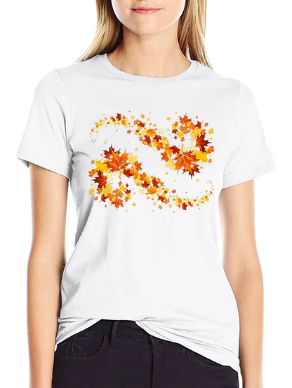 Autumn Leaves Swirl Graphic T-Shirt