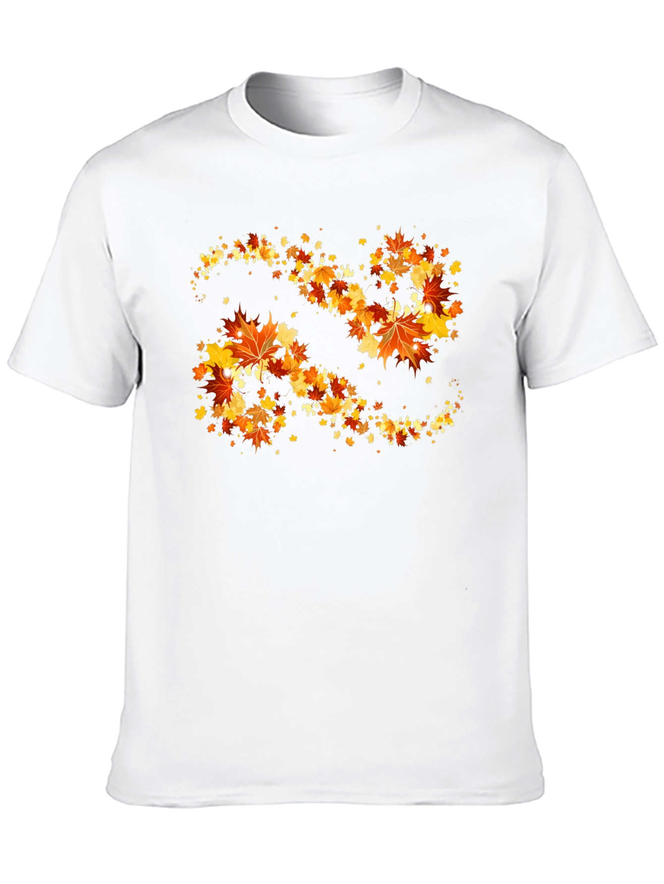 Autumn Leaves Swirl Graphic T-Shirt