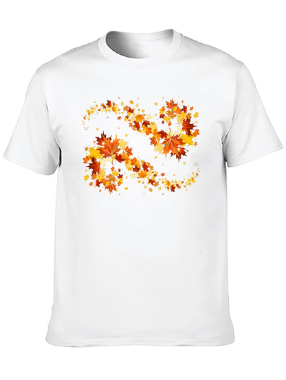 Autumn Leaves Swirl Graphic T-Shirt