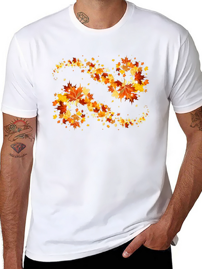 Autumn Leaves Swirl Graphic T-Shirt