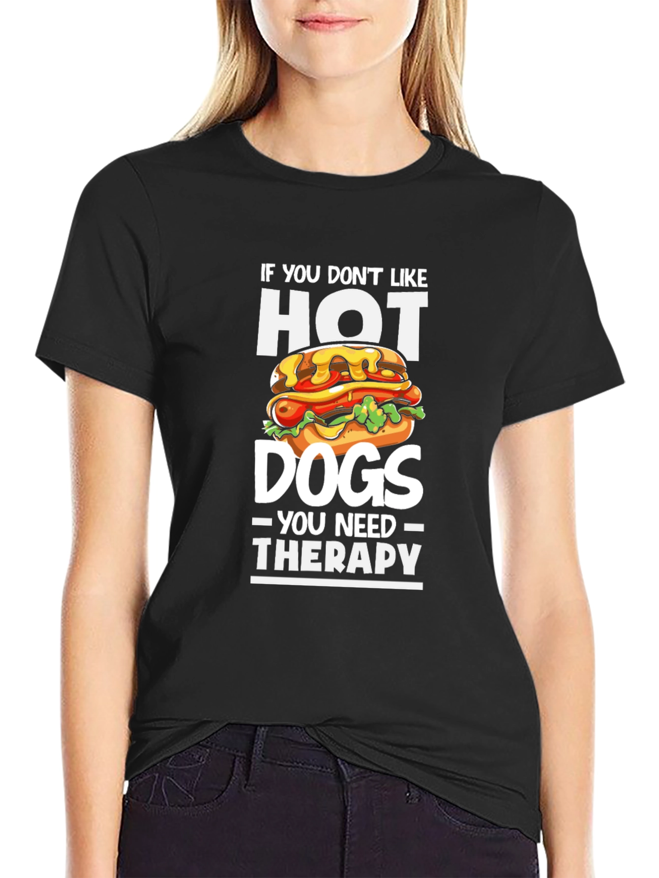 Hot Dog Lover Therapy Tee