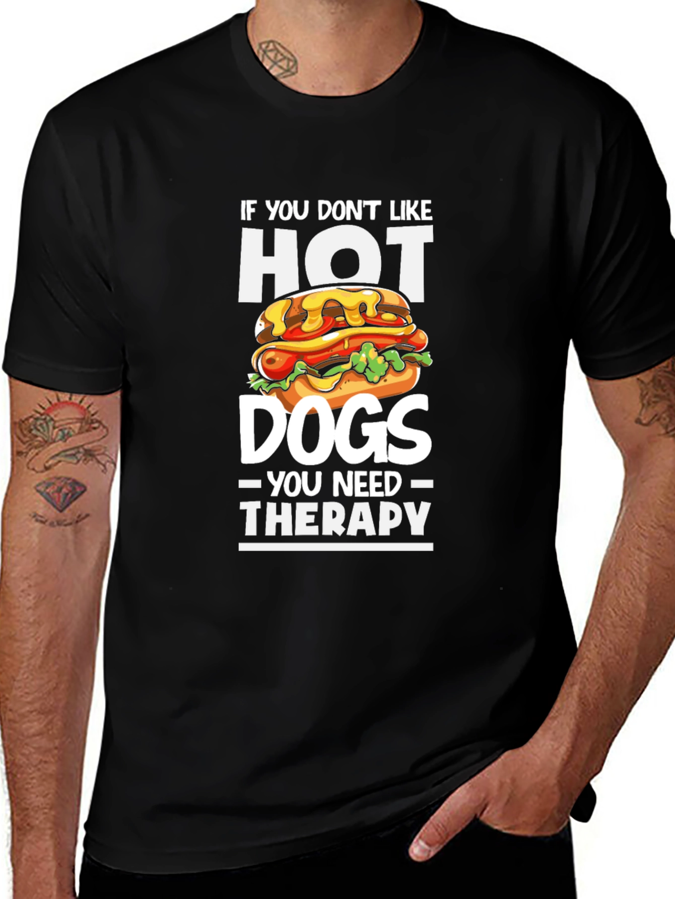 Hot Dog Lover Therapy Tee