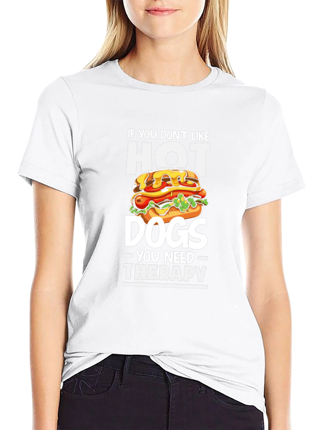 Hot Dog Lover Therapy Tee