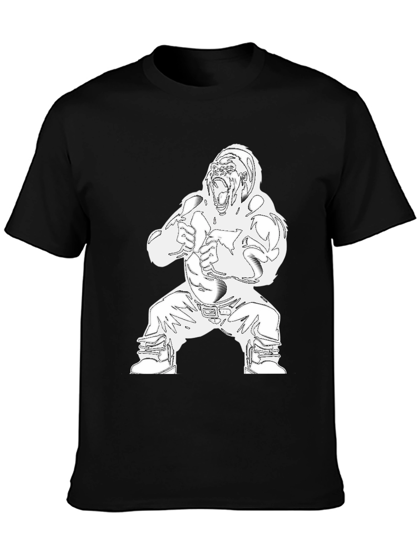 Graphic Gorilla Print Mens T-Shirt