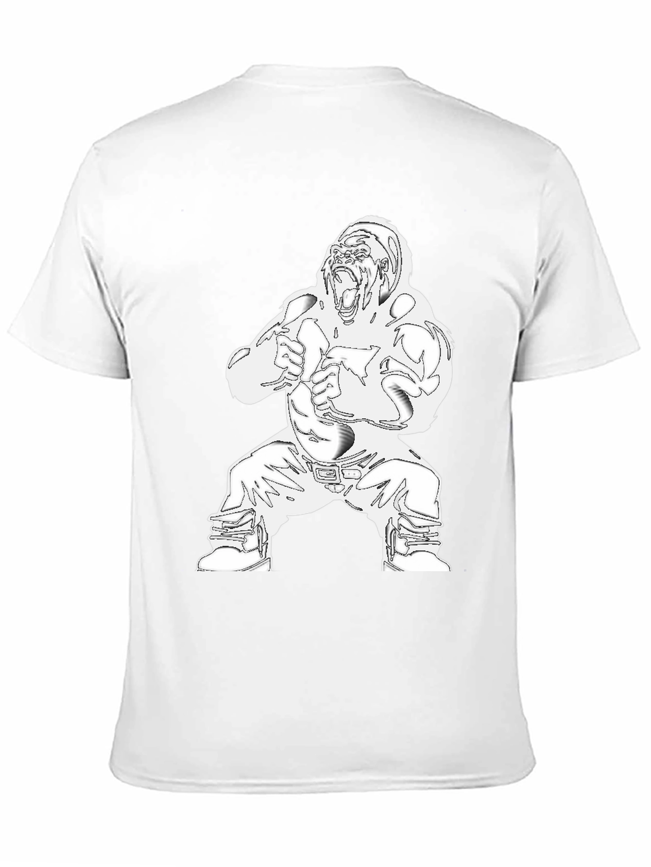 Graphic Gorilla Print Mens T-Shirt