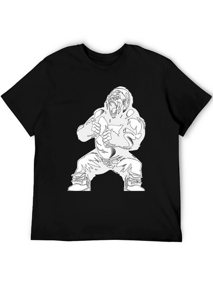 Graphic Gorilla Print Mens T-Shirt
