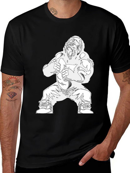 Graphic Gorilla Print Mens T-Shirt