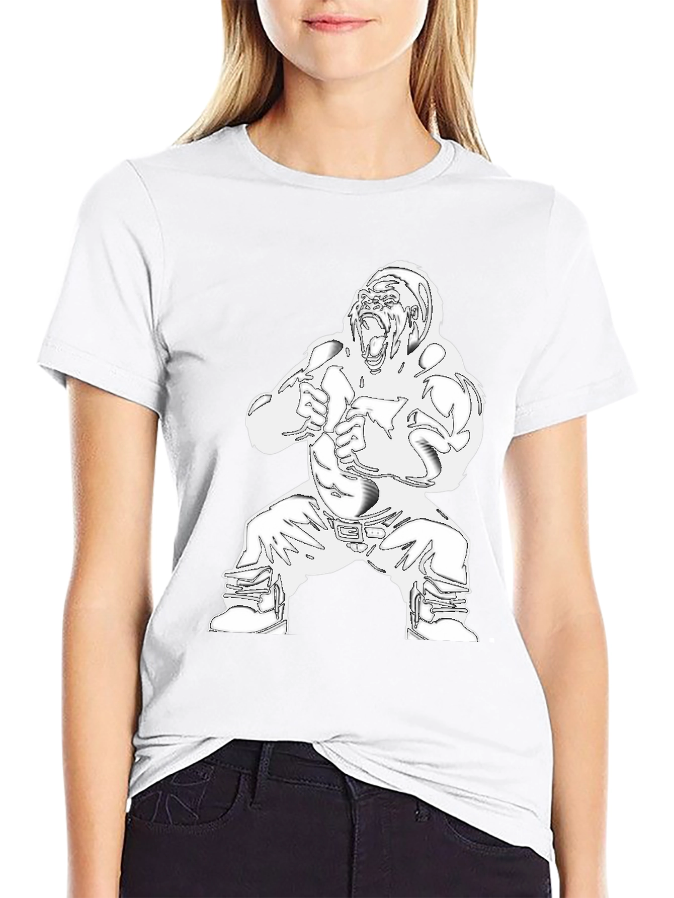 Graphic Gorilla Print Mens T-Shirt