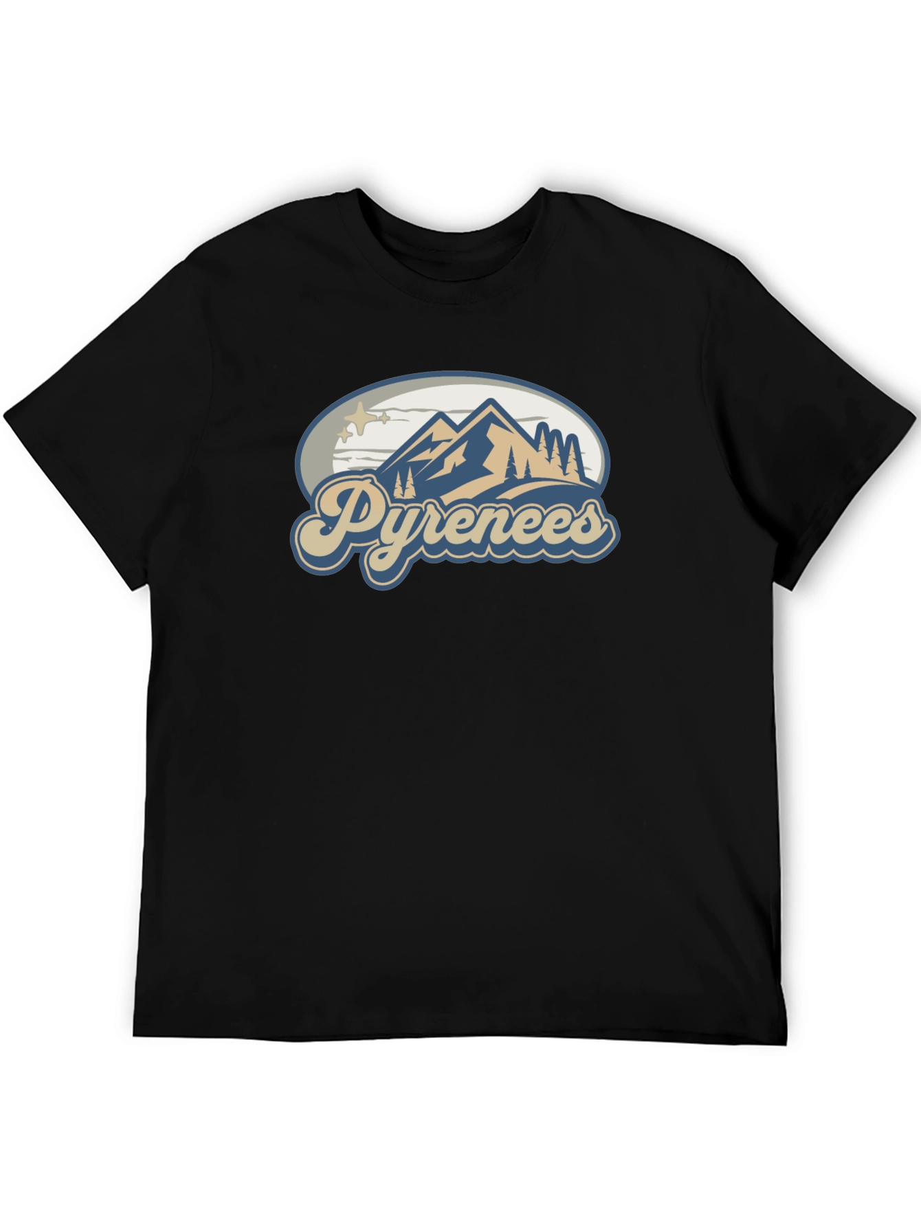 Pyrenees Mountain T-Shirt - Black