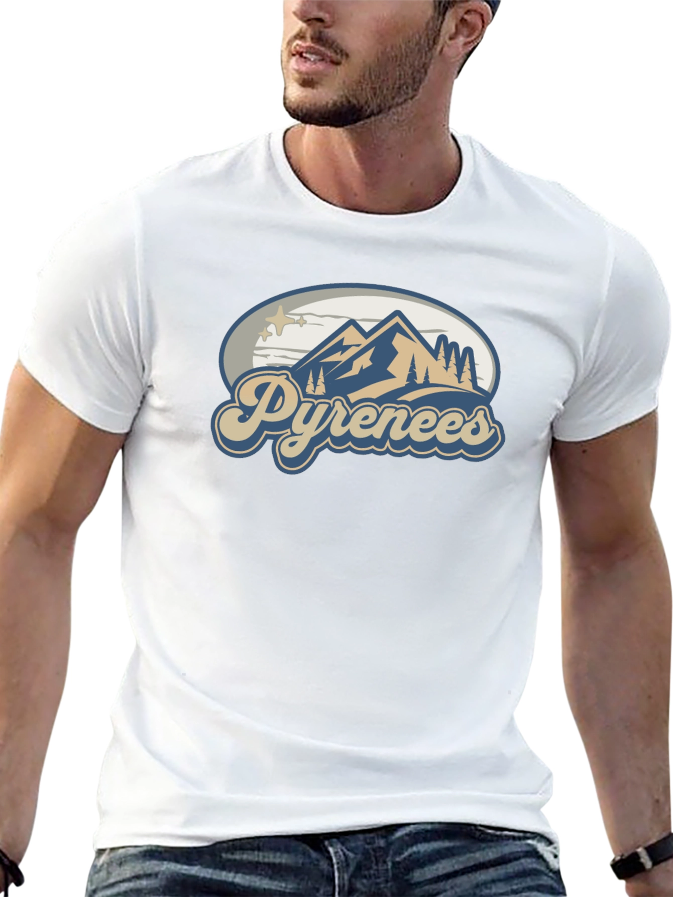 Pyrenees Mountain T-Shirt - Black