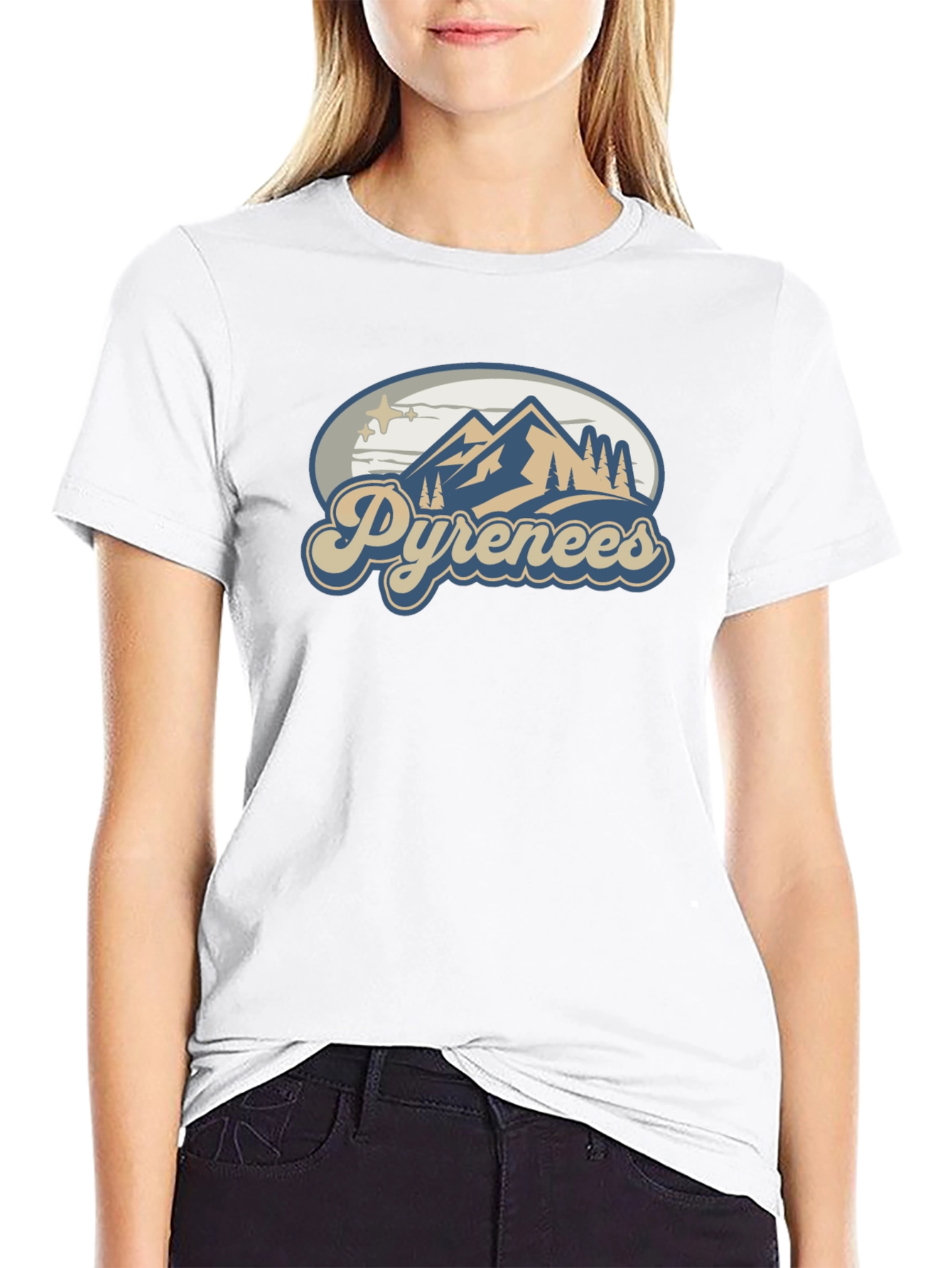 Pyrenees Mountain T-Shirt - Black