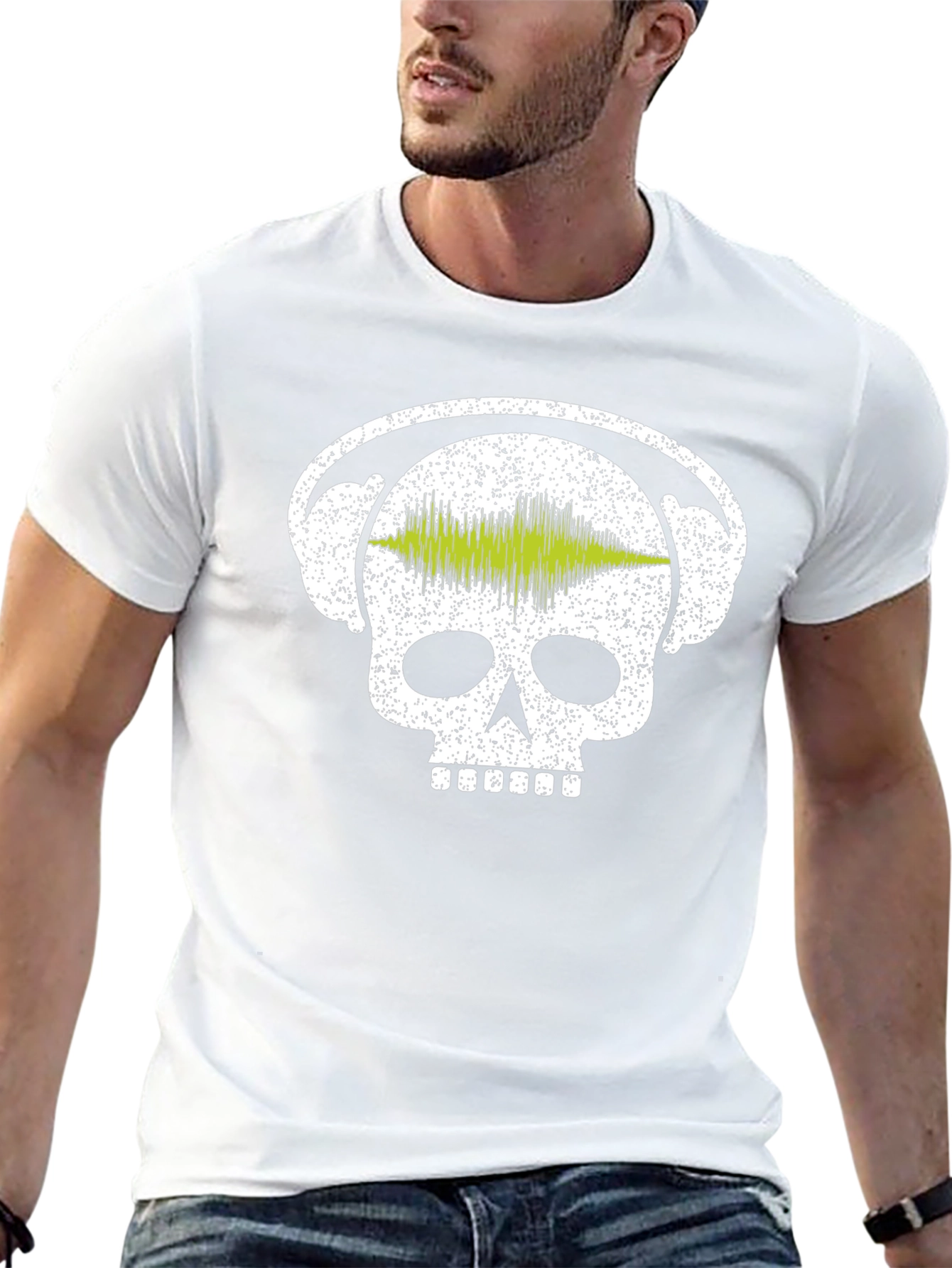 Skull DJ Headphone T-Shirt - Music Lover Tee