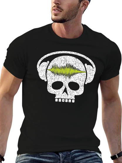 Skull DJ Headphone T-Shirt - Music Lover Tee