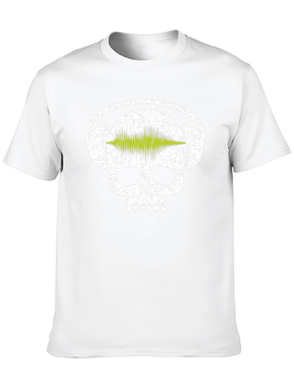Skull DJ Headphone T-Shirt - Music Lover Tee