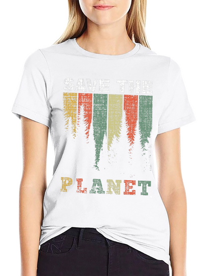 Save The Planet Retro Graphic T-Shirt