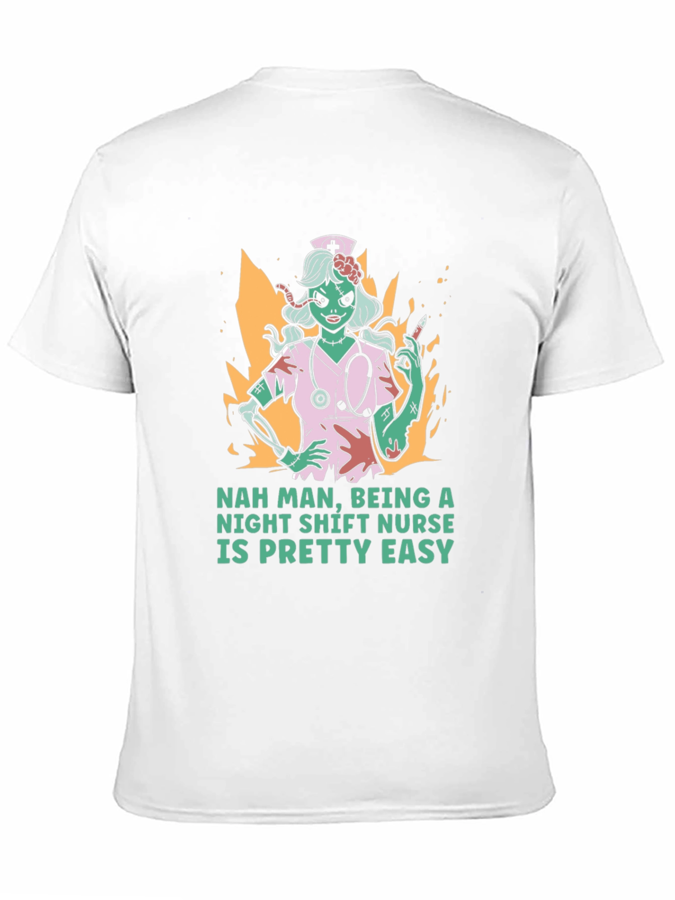 Night Shift Nurse Zombie Graphic T-Shirt