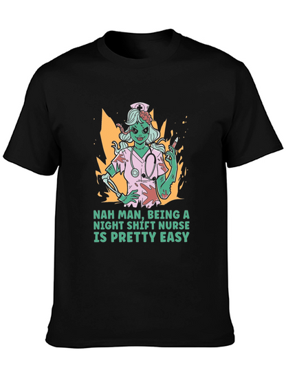 Night Shift Nurse Zombie Graphic T-Shirt