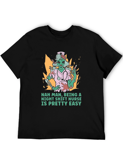 Night Shift Nurse Zombie Graphic T-Shirt