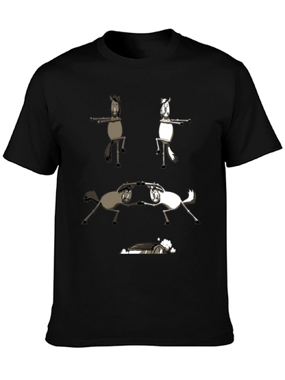 Funny Horse T-Shirt Dancing Horses Graphic Tee
