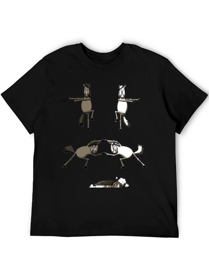 Funny Horse T-Shirt Dancing Horses Graphic Tee